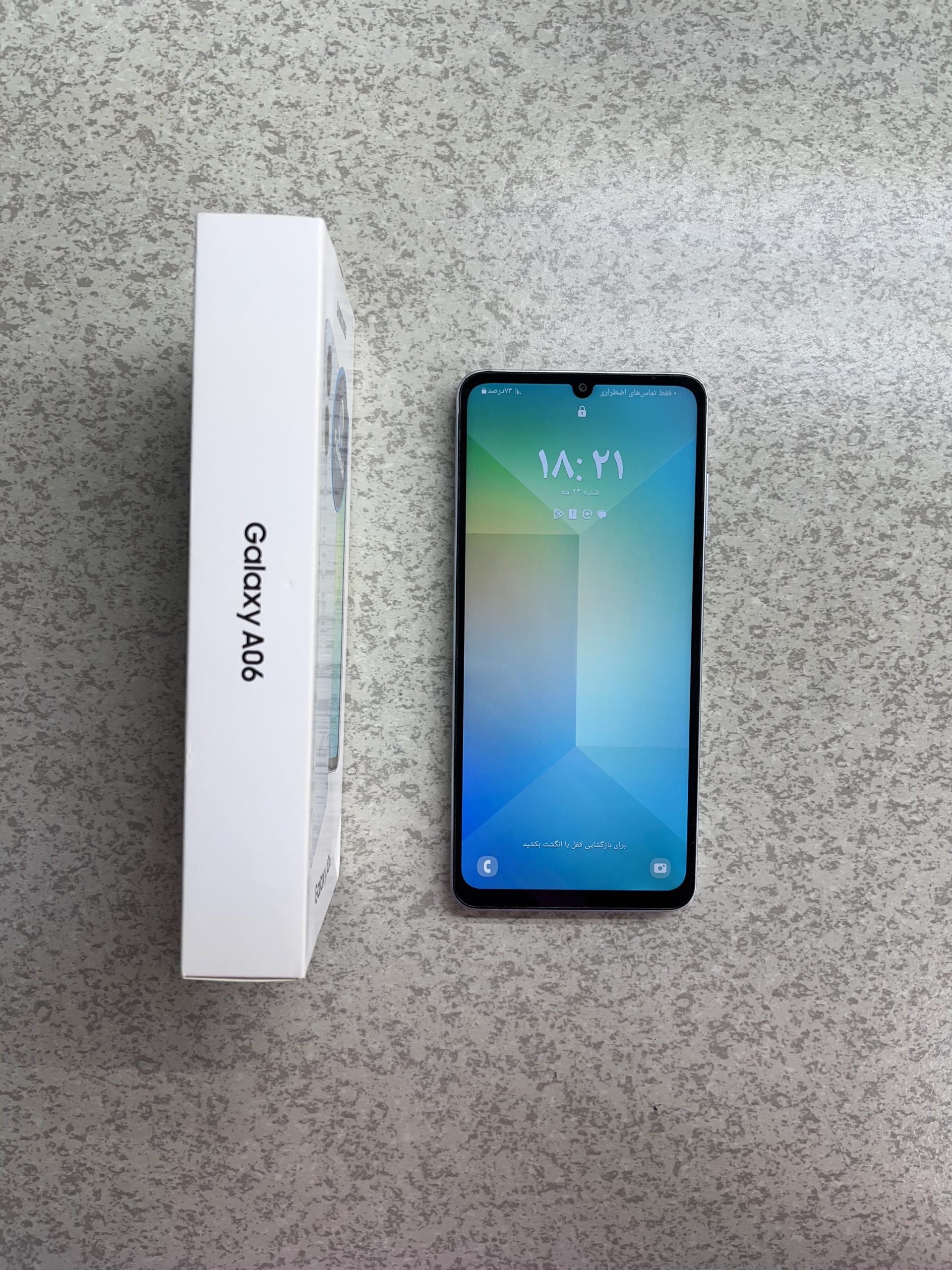 کارکرده-گوشی موبایل سامسونگ مدل Galaxy A06 دو سیم کارت ظرفیت 64 گیگابایت و رم 4 گیگابایت رنگ آبی روشن0