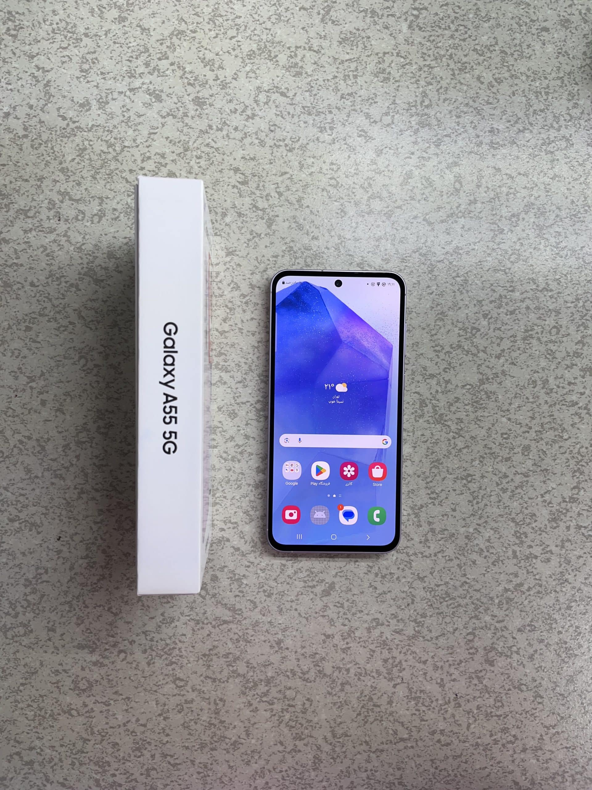 کارکرده-گوشی موبایل سامسونگ مدل Galaxy A55 دو سیم کارت ظرفیت 256 گیگابایت و رم 8 گیگابایت رنگ یاسی0